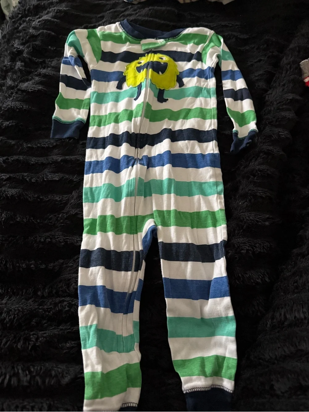 Carter's Multicolor Kids Footless sleepers bundle- Blue, Red, Green, White